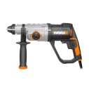 Martillo SDS-Plus 3 funciones 800W 2,5 J | Worx | WX339.3 |  1.050rpm, 5.300ipm, caja de engranajes de aluminio, control de velo