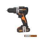 Taladro Percutor a batería 20V Máx Worx | WX352 | Motor sin escobillas | Power Share | 2 baterías de 2Ah | Cargador y maletín | 