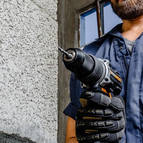 Taladro Percutor a batería 20V Worx WX352 | Motor sin escobillas | 2 baterías de 2Ah | Cargador y maletín