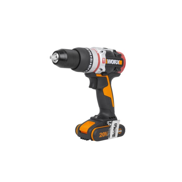Taladro Percutor Slammer Brushless 20V Worx WX354 | 2 baterías 2Ah y cargador - Motor sin escobillas