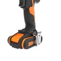 Taladro Percutor Slammer Brushless 20V Worx | PowerShare | WX354 | 2 baterías 2Ah y cargador | Perfora hormigón, motor sin escob