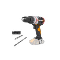 Taladro Slammer Drill Brushless 20V Worx | PowerShare | WX354.9 | Sin batería, ni cargador | Perfora hormigón, motor sin escobil 2