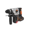 WORX, Martillo sds-plus Brushless 3 funciones 2,2J 20 V Worx, PowerShare, WX380, Incluye 2 baterías 4 Ah, Cargador y maletín, Mo