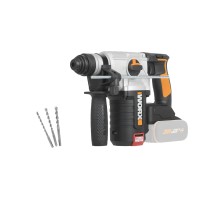 WORX, Martillo Brushless 3 funciones 2,2J 20 V Worx, PowerShare, WX380,9, Sin batería ni cargador, Motor sin escobillas, Control