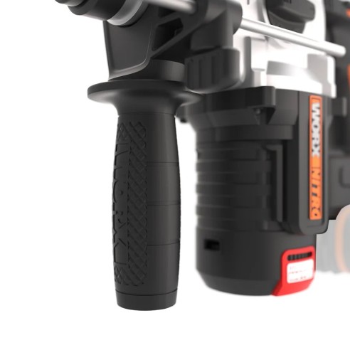WORX, Martillo Brushless 3 funciones 2,2J 20 V Worx, PowerShare, WX380,9, Sin batería ni cargador, Motor sin escobillas, Control