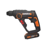 H3 Martillo perforador sds plus 20V Máx. | WX390.1 | PowerShare | Incluye 2 baterías 2Ah, cargador y maletín | 1,2J | Velocidad