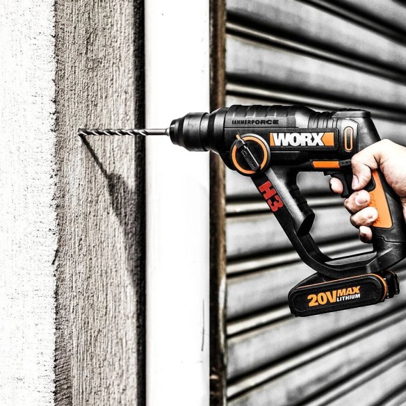 H3 Martillo Taladro Atornillador 20V Máx. sds-plus Worx | PowerShare | WX390.9 | No incluye baterías ni cargador | luz LED | 8 a H3 Martillo Taladro Atornillador 20V Máx. sds-plus Worx | PowerShare | WX390.9 | No incluye baterías ni cargador | luz LED | 8 a