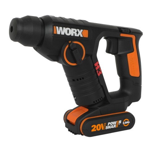 Martillo, Taladro y Atornillador a Batería Worx H3 - WX394.6 - 1,5J - 20V - Incluye 2 Baterías 2Ah, Cargador y Maletín