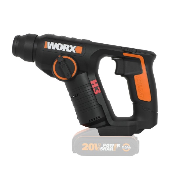 WORX WX394.91 H3 Marti/Taladro/Atorn, 20V, 2Ah, 2 Baterías WORX WX394.91 H3 Marti/Taladro/Atorn, 20V, 2Ah, 2 Baterías