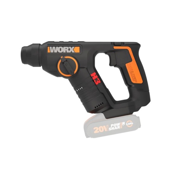 WORX WX394.91 H3 Marti/Taladro/Atorn, 20V, 2Ah, 2 Baterías WORX WX394.91 H3 Marti/Taladro/Atorn, 20V, 2Ah, 2 Baterías