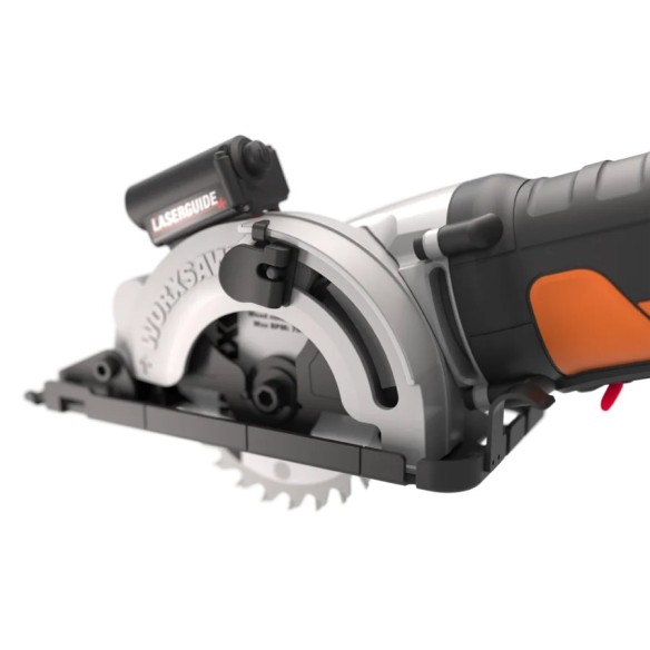 Sierra circular Worxsaw 27mm, HC 400W Worx | WX426 | Guía láser, sistema de aspiración integrado, versátil, compacto