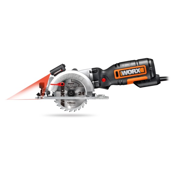Sierra Circular WorxSaw XL | WX427 | Disco de 120mm | 46mm de profundidad de corte | Incluye 3 discos Worx en equipo básico | Po
