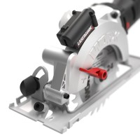 Sierra circular WorxSaw XL 46mm, 800W Worx | WX437 | Guía láser, sistema de aspiración integrado, rápido ajuste de profundidad,  2