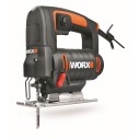 WORX WX477.1 Sierra de calar pendular 550W, Sistema pendular 4 niveles, Soplado de virutas, Extracción de polvo, Negro