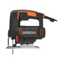 WORX WX477.1 Sierra de calar pendular 550W, Sistema pendular 4 niveles, Soplado de virutas, Extracción de polvo, Negro