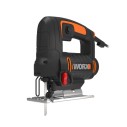 WORX WX477.1 Sierra de calar pendular 550W, Sistema pendular 4 niveles, Soplado de virutas, Extracción de polvo, Negro