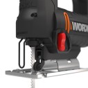 WORX WX477.1 Sierra de calar pendular 550W, Sistema pendular 4 niveles, Soplado de virutas, Extracción de polvo, Negro