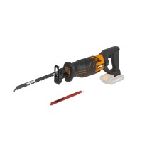 WORX WX500.9 Sierra de sable 20V PowerShare, Sin batería, ni cargador, Control de velocidad variable, Cambio de cuchillas sin he