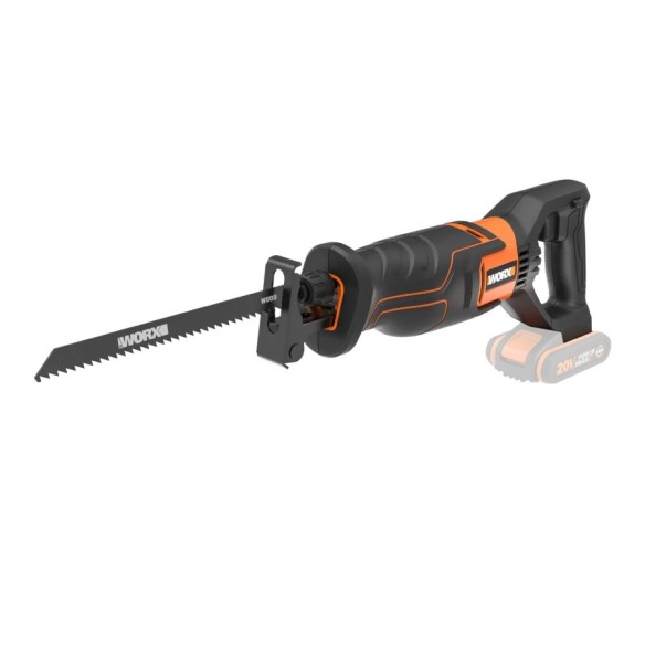 WORX WX500.9 Sierra de sable 20V PowerShare, Sin batería, ni cargador, Control de velocidad variable, Cambio de cuchillas sin he WORX WX500.9 Sierra de sable 20V PowerShare, Sin batería, ni cargador, Control de velocidad variable, Cambio de cuchillas sin he
