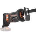 WORX WX500.9 Sierra de sable 20V PowerShare, Sin batería, ni cargador, Control de velocidad variable, Cambio de cuchillas sin he