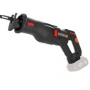 Sierra sable Brushless 20V Worx | PowerShare | WX516 - 1 batería 4Ah | Motor sin escobillas, patín pivotante ajustable, cambio