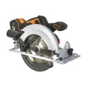 Sierra circular Brushless 20V Worx | PowerShare | WX520 | Incluye 1 batería 2Ah y cargador | Motor sin escobillas, corte a bisel