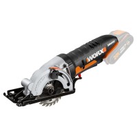 Sierra circular 85 mm WorxSaw 20V Worx | PowerShare | WX527.9 - Sin batería, ni cargador| 2500 rpm, manejo con una mano, profund