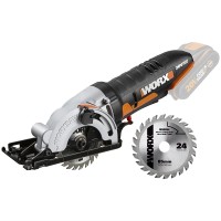 Sierra circular 85 mm WorxSaw 20V Worx | PowerShare | WX527.9 - Sin batería, ni cargador| 2500 rpm, manejo con una mano, profund 2