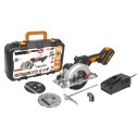 Sierra circular Brushless Worxsaw XL 20V Worx | PowerShare | WX531 - 1 batería 2Ah | Motor sin escobillas, diseño de cuerpo fino