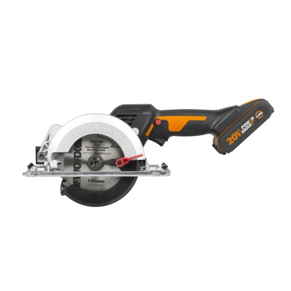Sierra circular Brushless Worxsaw XL 20V Worx | PowerShare | WX531 - 1 batería 2Ah | Motor sin escobillas, diseño de cuerpo fino Sierra circular Brushless Worxsaw XL 20V Worx | PowerShare | WX531 - 1 batería 2Ah | Motor sin escobillas, diseño de cuerpo fino