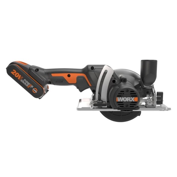 Sierra circular Brushless Worxsaw XL 20V Worx | PowerShare | WX531 - 1 batería 2Ah | Motor sin escobillas, diseño de cuerpo fino Sierra circular Brushless Worxsaw XL 20V Worx | PowerShare | WX531 - 1 batería 2Ah | Motor sin escobillas, diseño de cuerpo fino