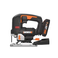 Sierra de calar 20V Worx | Power Share| WX542  Potente motor sin escobillas |1 batería de 2Ah, cargador y maletín | 3 posiciones 2