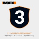 Sierra de calar 20V Worx | PowerShare | WX543 - 1 batería 2Ah | péndulo de 4 posiciones, cambio rápido de hoja, profundidad de c