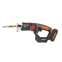 WORX WX550 Sierra sable y de calar 2 en 1 20V PowerShare, Batería 2Ah, Cambio de cuchilla sin herramientas, Velocidad variable, 