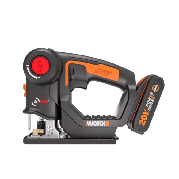 WORX WX550 Sierra sable y de calar 2 en 1 20V PowerShare, Batería 2Ah, Cambio de cuchilla sin herramientas, Velocidad variable,  WORX WX550 Sierra sable y de calar 2 en 1 20V PowerShare, Batería 2Ah, Cambio de cuchilla sin herramientas, Velocidad variable,
