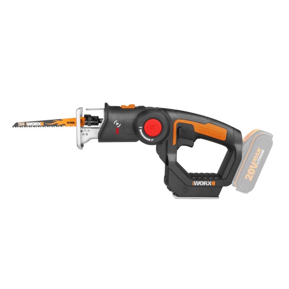 Sierra sable y de calar 2en1 20V Worx | PowerShare | WX550.9 - Sin batería, ni cargador | Cambio de cuchilla sin herramientas, v Sierra sable y de calar 2en1 20V Worx | PowerShare | WX550.9 - Sin batería, ni cargador | Cambio de cuchilla sin herramientas, v