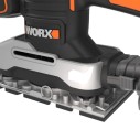 Lijadora órbital ciclónica 270W Worx | WX 642.1 | Fácil descarga de polvo, base de aluminio, sistema de anclaje con pinzas