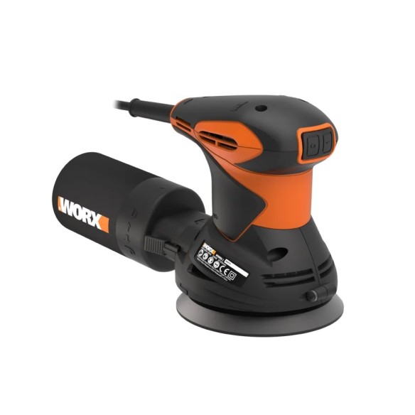 Lijadora Rotorbital 300W 125mm Worx | WX 652.1 | Sistema de aspiración de polvo y bolsa recoge polvo, sistema de anclaje por vel Lijadora Rotorbital 300W 125mm Worx | WX 652.1 | Sistema de aspiración de polvo y bolsa recoge polvo, sistema de anclaje por vel
