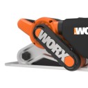 Lijadora de Banda 950W Worx | WX 661.1 | Superficie de lijado 76 x 130mm, sistema de autocentrado, cambio rápido de banda