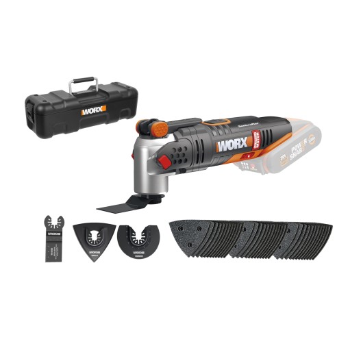 Multiherramienta Brushless Sonicrafter 20V  Worx | PowerShare |WX693.9  - Sin batería, ni cargador | Motor sin escobillas, veloc