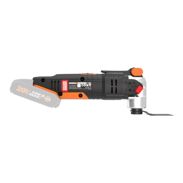 Multiherramienta Brushless Sonicrafter 20V  Worx | PowerShare |WX693.9  - Sin batería, ni cargador | Motor sin escobillas, veloc Multiherramienta Brushless Sonicrafter 20V  Worx | PowerShare |WX693.9  - Sin batería, ni cargador | Motor sin escobillas, veloc