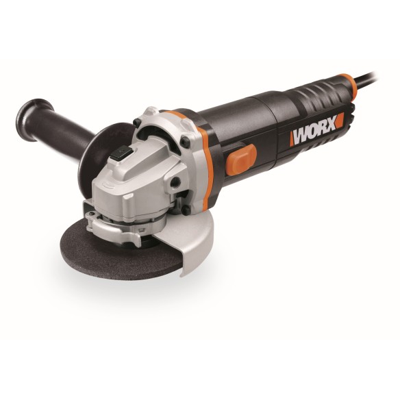 Amoladora 115mm 750W | Worx | WX711 | Sistema de ajuste rápido del disco, bloqueo del husillo