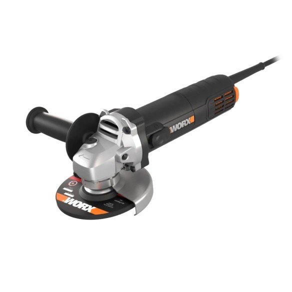 Amoladora 125mm 800W | Worx | WX713 | Escobillas autodesconectantes, rejillas extraibles, bloqueo del husillo