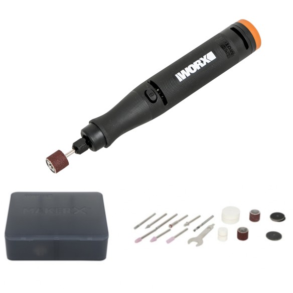 Herramienta rotativa MakerX 20V Worx | PowerShare | WX739.9 - Sin batería, ni cargador | kit de 20 accesorios