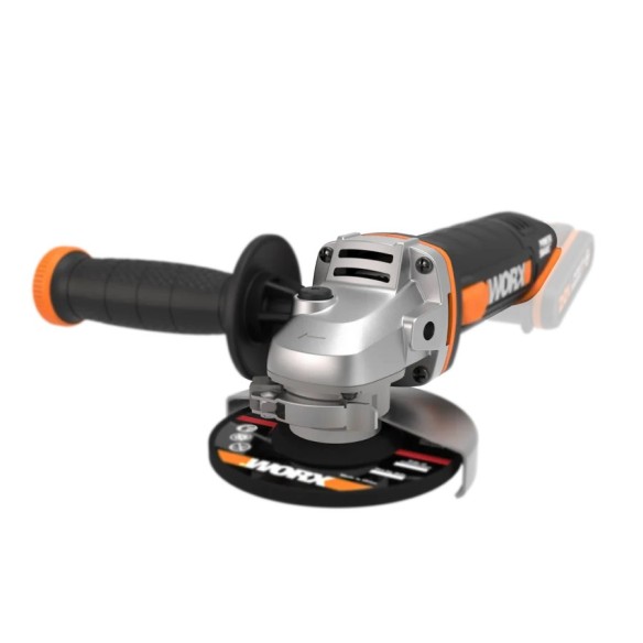 Amoladora angular a batería 115mm WX800.9 | 20V Máx. | Worx | PowerShare | No incluye batería ni cargador | Protector de disco c Amoladora angular a batería 115mm WX800.9 | 20V Máx. | Worx | PowerShare | No incluye batería ni cargador | Protector de disco c