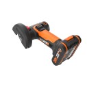 WORX WX801 Mini Amoladora Chopper 20 V Worx, PowerShare, 1 batería 2 Ah, Ajuste rápido del protector de disco, Bloqueo del husil