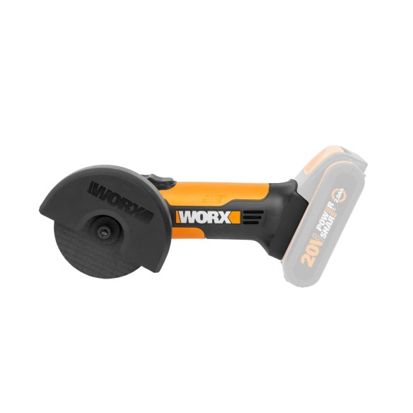 Amoladora angular compacta a batería Worx WX801 - 76mm - PowerShare 20V - Sin Batería, Cargador ni Maletín