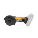 WORX WX801.9 | Mini Amoladora Chopper 20 V Máx. | Worx | PowerShare | Sin batería ni cargador | Ajuste rápido del protector de d