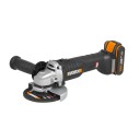 Amoladora Brushless a batería 125mm 20V Worx | PowerShare | WX812 | Incluye 1 batería 4Ah, cargador y maletín | Motor sin escobi