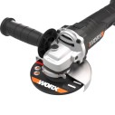 Amoladora Brushless a batería 125mm 20V Worx | PowerShare | WX812 | Incluye 1 batería 4Ah, cargador y maletín | Motor sin escobi